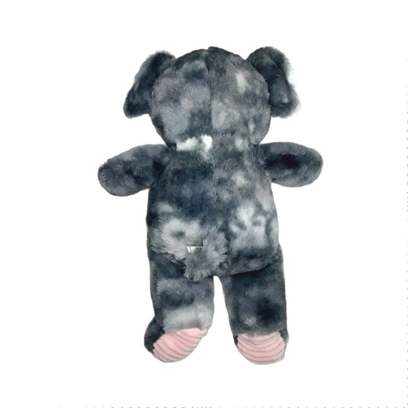 Kellytoy Elephant Gray Plush 18 Inch Pink Ribbed Ears Feet Tusks Stuffed Animal - Picture 2 of 4
